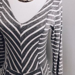 Sriped Fitted Swing Dress